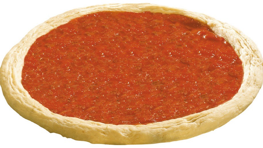 Base de pizza com tomate